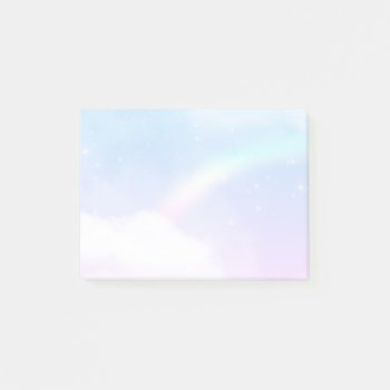 Magical Pastel Clouds And A Rainbow Post-it Notes by Mirribug at Zazzle