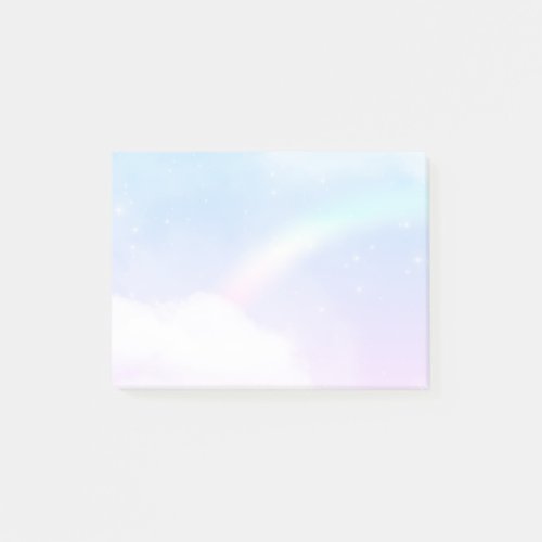 Magical Pastel Clouds and a Rainbow Post_it Notes