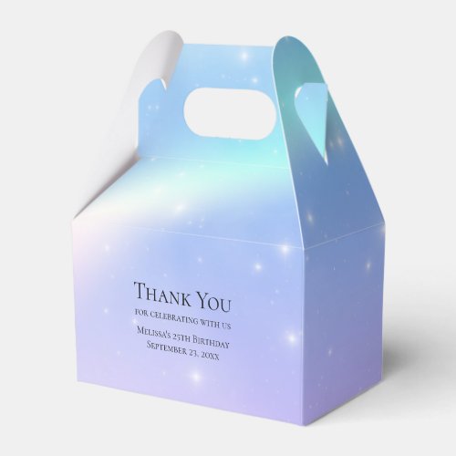 Magical Pastel Clouds and a Rainbow Thank You Favor Boxes