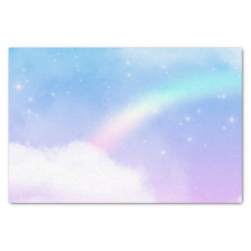 Magical Pastel Clouds and a Rainbow Tissue Paper
