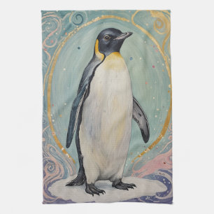Magical Pastel Penguin Kitchen Towel