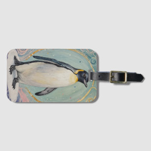 Magical Pastel Penguin Luggage Tag
