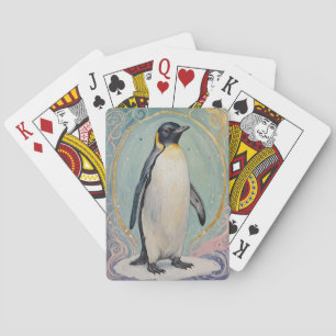 Magical Pastel Penguin Poker Cards