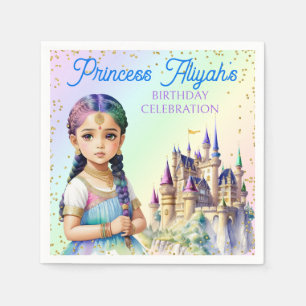 Magical Pastel Princess Fantasy Rainbow Castle Napkins