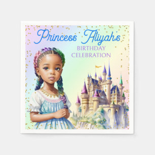 Magical Pastel Princess Fantasy Rainbow Castle Napkins