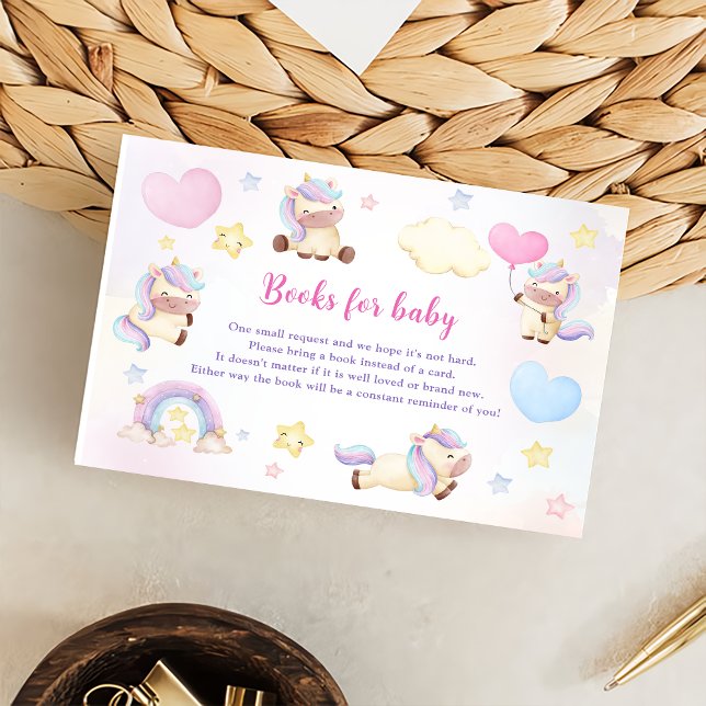 Magical Pastel Unicorn Rainbow Birthday Party  Enc Enclosure Card (Creator Uploaded)