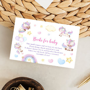 Magical Pastel Unicorn Rainbow Birthday Party Enc Enclosure Card