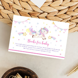 Magical Pastel Unicorn Rainbow Birthday Party Enclosure Card