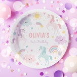 Magical Pastel Unicorn Rainbow Birthday Party Paper Plates<br><div class="desc">Magical Pastel Unicorn Rainbow Birthday Party Paper Plates 
All designs are © PIXEL PERFECTION PARTY LTD</div>