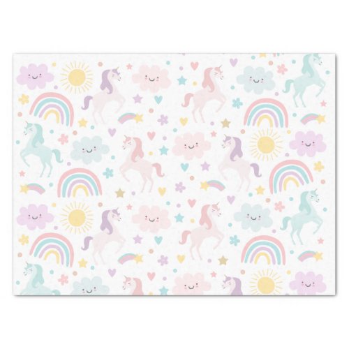 Magical Pastel Unicorn Rainbow Birthday Party Tissue Paper