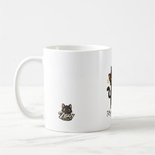 Magical Paws - Personalized Ziggy Black Cat Coffee Mug