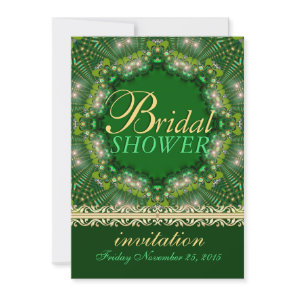 Magical Peacock Garden Bridal Shower Party Invitation