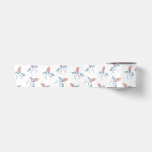 Magical pegasus unicorn pattern satin ribbon