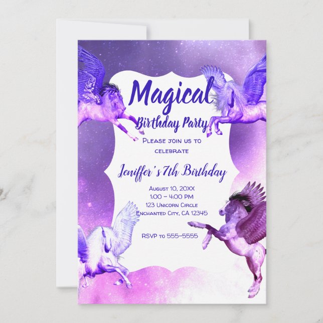 Magical Pegasus Universe.                Invitation (Front)