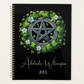 Magical Pentagram Green Ivy Planner