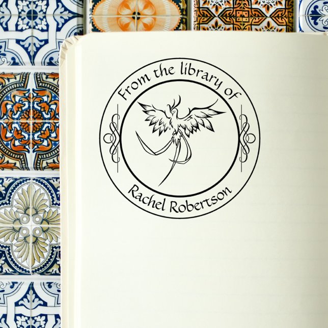 Magical Phoenix Symbol From The Library of Rubber Stamp (Magical Phoenix Symbol/From The Library of/ Rubber Stamp. Mysterious and elegant)