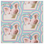 Magical Piglet Unicorn Fabric