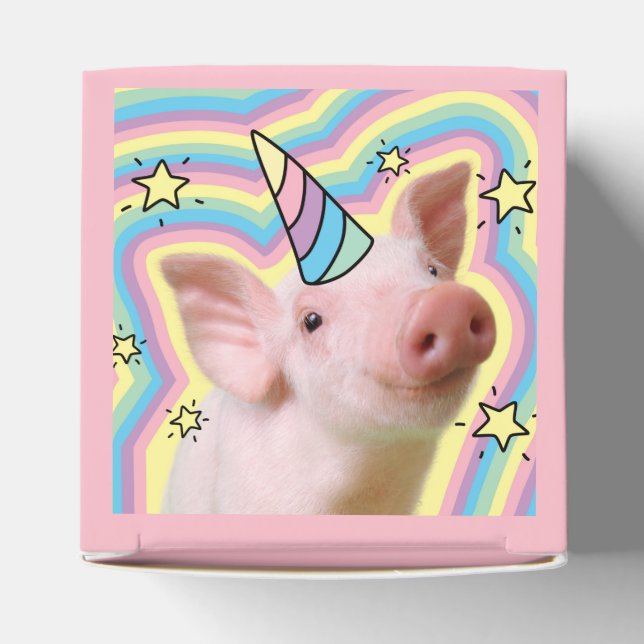 Magical Piglet Unicorn Favor Boxes (Top)
