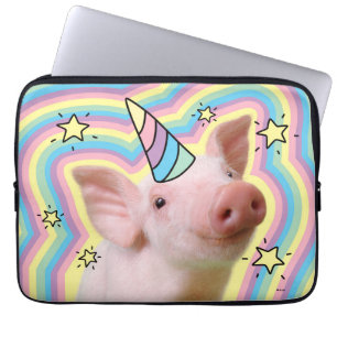 Magical Piglet Unicorn Laptop Sleeve
