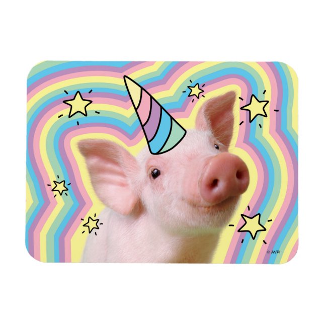 Magical Piglet Unicorn Magnet (Horizontal)