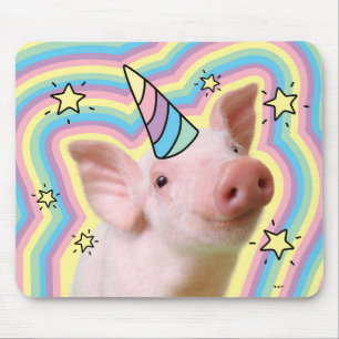 Magical Piglet Unicorn Mouse Pad