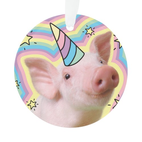 Magical Piglet Unicorn Ornament