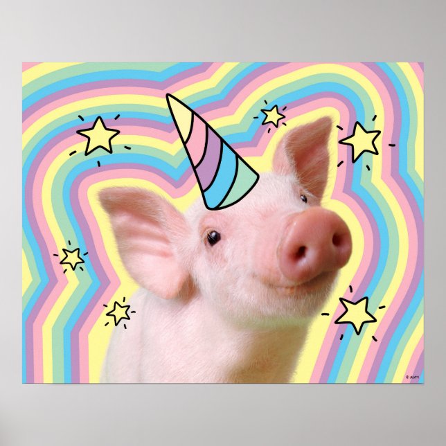Magical Piglet Unicorn Poster (Front)