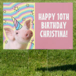 Magical Piglet Unicorn Sign