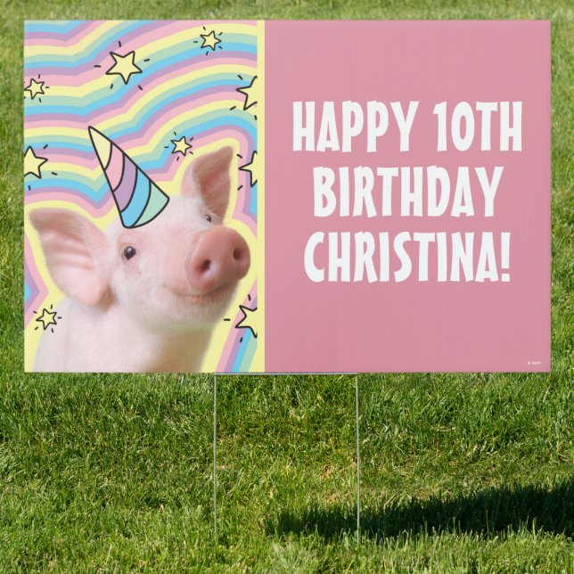 Magical Piglet Unicorn Sign (Insitu)