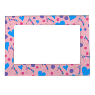 Magical Pink Purple Mythical Horse Unicorn Print Magnetic Frame