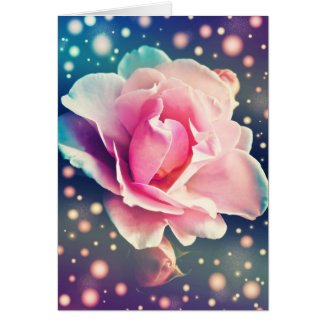 Magical Pink Rose Greeting Card