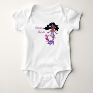 Magical Pink Swirly Mermaid Baby Bodysuit