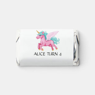 Magical Pink Unicorn Rainbow Kids Birthday Hershey's Miniatures