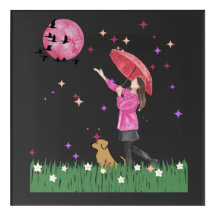 Magical Pink Watercolor Acrylic Wall Art