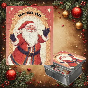 Magical Playful Funky Santa Christmas Ho Ho Ho Fun Jigsaw Puzzle