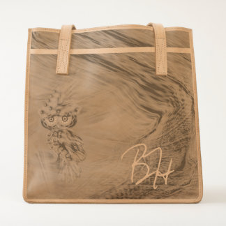 Magical Plumage Fashion Owl Leather Tote Bag