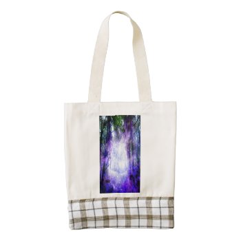 Magical Portal In The Forest Zazzle Heart Tote Bag by Eyeofillumination at Zazzle