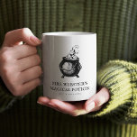 Magical potion funny Halloween witch caldron Coffee Mug<br><div class="desc">It's a magical witch potion! Or it's coffee. Who knows. This funny Halloween-themed mug features a festive witch caldron and custom type that can be personalized with your name and "magical potion." Makes a fun gift!</div>