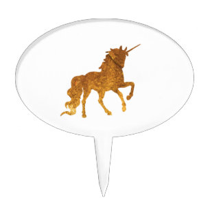 Magical Prancing golden Unicorn various colors Cake Topper