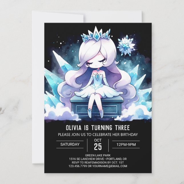 Magical Princess Birthday Invitation (Front)