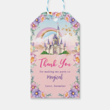 Magical Princess Castle Birthday Gift Tag