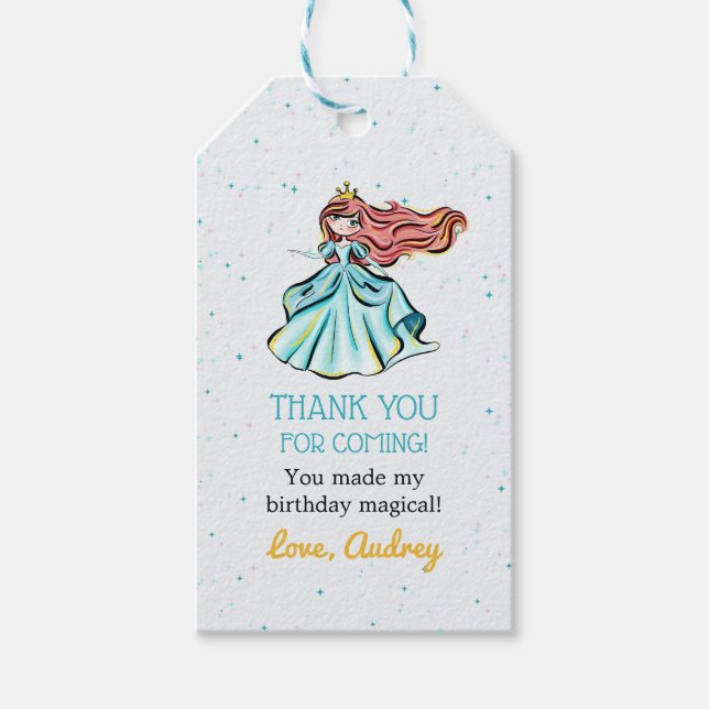 Magical Princess Fairytale Favor Thank You Tag (Front)