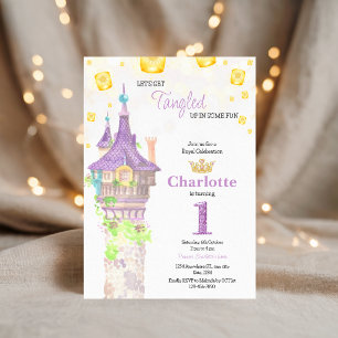 Magical Princess Rapunzel Birthday invitation