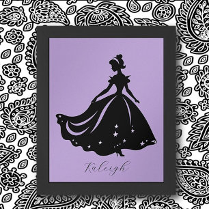 Magical Princess Sillouette Personalized Print