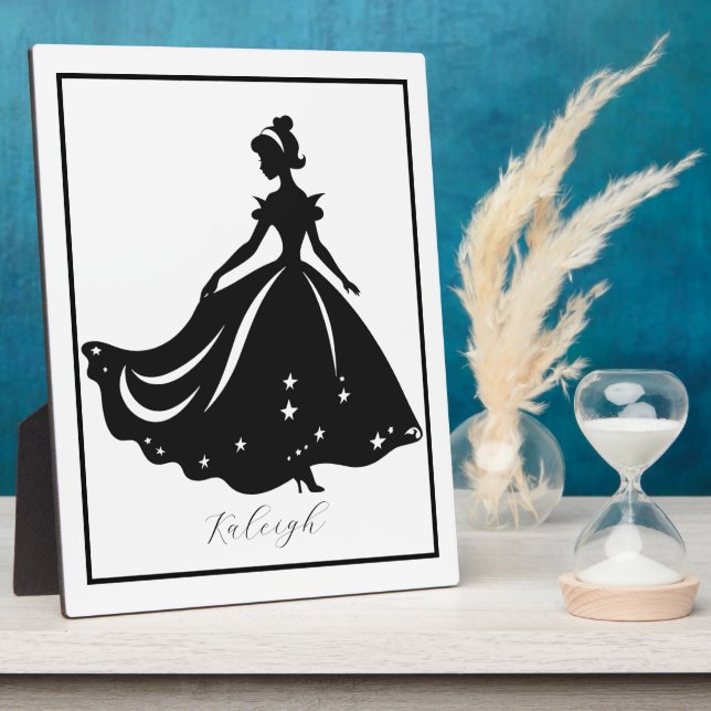 Magical Princess Sillouette Personalized Print Plaque (Side)