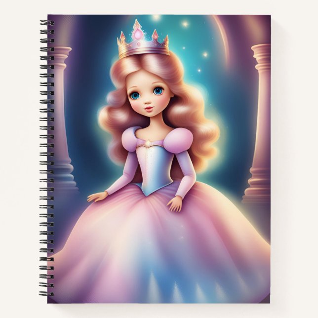 Magical Princess Spiral Notebook – Enchanted Fairy (Front)