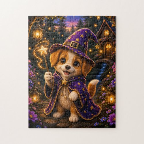 Magical Puppy Wizard Jigsaw Puzzle