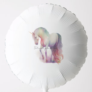 Magical Purple Blush Ombre Unicorn Glitter Balloon