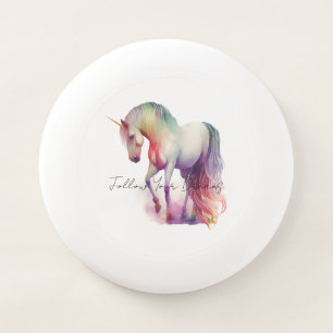 Magical Purple Blush Ombre Unicorn Glitter Wham-O Frisbee