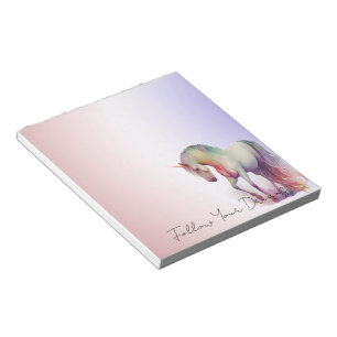 Magical Purple Blush Ombre Unicorn Notepad